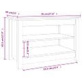 vidaXL Skrinka na topánky medovo-hnedá 70x38x45,5 cm masívna borovica