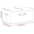 vidaXL Úložné boxy 2 ks látkové 50x30x25 cm krémové