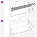 vidaXL Botník hnedý 52x25x115 cm spracované drevo a prírodný ratan