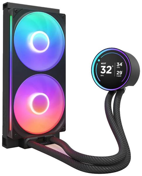 NZXT vodní chladič Kraken 280 ELITE RGB / 2x140mm RGB fan / 4-pin PWM / LCD disp. / 6 let NZXT vodní chladic Kraken 280 ELITE RGB / 2x140mm RGB fan / 4-pin PWM / LCD disp. / 6 let