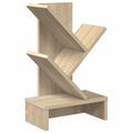 vidaXL Polica na knihy Tree 3-podlažná 30 x 18 x 48 cm Dub sonoma