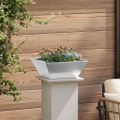 vidaXL Záhradný kvetináč Strieborná 40 x 40 x 15 cm Pozinkovaná oceľ