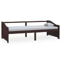 vidaXL 3-miestna denná posteľ tmavohnedá masívna borovica 90x200 cm