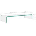 vidaXL TV stojan/stojan pod monitor z priehľadného skla, 80x30x13 cm