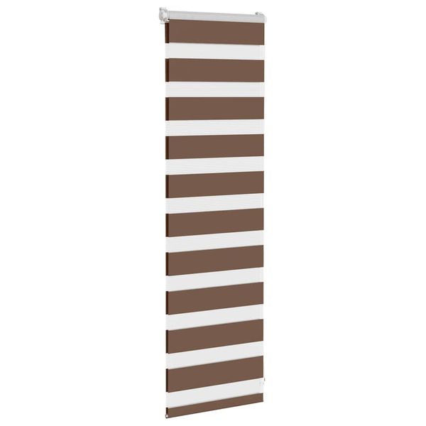 vidaXL Zebra roleta hnedá 40x100 cm šírka látky 35,9 cm polyester