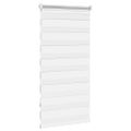 vidaXL Zebrová roleta 80,9x150 cm Šírka látky 76,7 cm biela