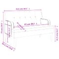 vidaXL Lavička s operadlom kapučínová 112x65,5x75 cm umelá koža