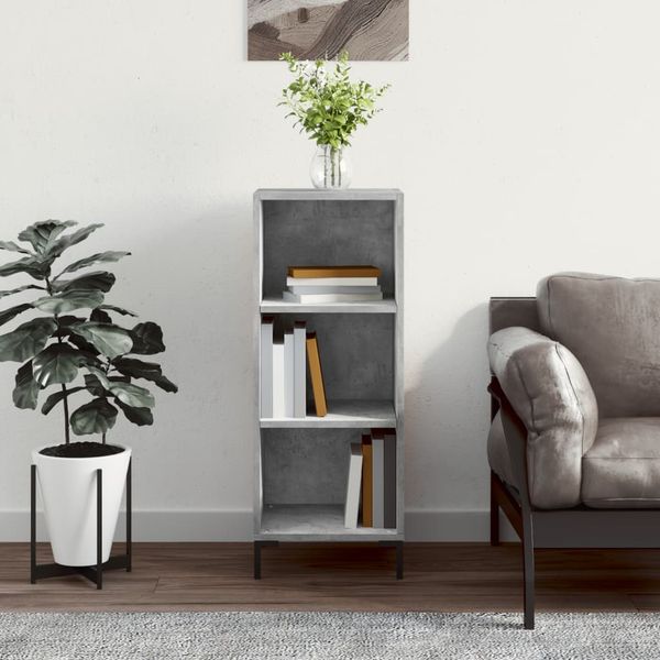 vidaXL Komoda betónovo sivá 34,5x32,5x90 cm kompozitné drevo