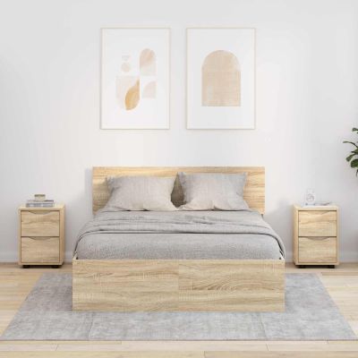 vidaXL Nočné stolíky 2 ks Sonoma dub 30,5 x 30 x 43 cm
