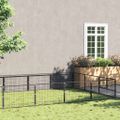 vidaXL Koterec pre psy čierny 15 m² oceľ