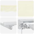vidaXL Rám markízy Krémová 250 x 200 cm Polyester s PU povrchom