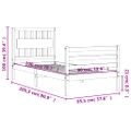 vidaXL Posteľný rám s čelom medovohnedý 90x200 cm masívne drevo
