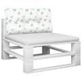 vidaXL Poduška na paletovú pohovku vzor listov 70x40x12 cm látka
