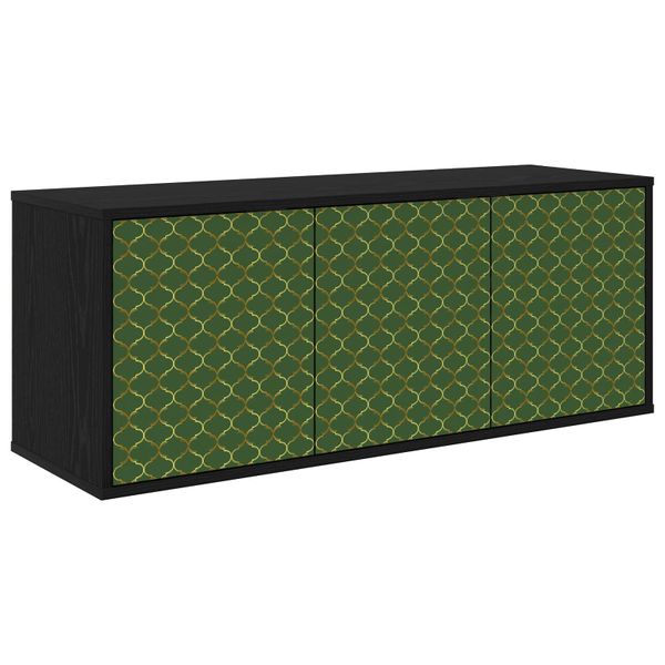 vidaXL Nástenný TV kabinet GELEEN 102 x 33 x 40 cm Čierny dub