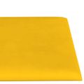 vidaXL Nástenné panely 12 ks žlté 30x15 cm zamat 0,54 m²