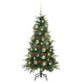 vidaXL Umelý Sklápací Vianočný Stromček Zelená 120 cm PE a PVC