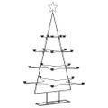 vidaXL Kovový vianočný dekoratívny stromček čierny 140 cm
