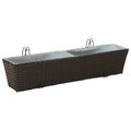 vidaXL Zábradlie 2 ks Čierna 80 x 17 x 17 cm Kov