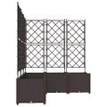 vidaXL Záhradný kvetináč 5 ks Hnedá 120 x 120 x 143 cm PP
