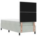 vidaXL Posteľ s pružinovým rámom Svetlosivá 80 x 200 cm Zamat