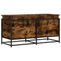 vidaXL Úložný box s vekom dymový dub 100x40x51,5 cm kompozitné drevo