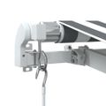 vidaXL Ručne zaťahovacia markíza s LED antracit a biela 450x350 cm