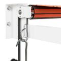 vidaXL Automatická zaťahovacia markíza, oranžová a hnedá 3,5x2,5 m