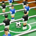 vidaXL Skladací stolný futbal bledohnedý 121x61x80 cm