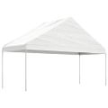 vidaXL Altánok so strechou, biely 13,38x5,88x3,75 m, polyetylén