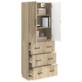 vidaXL Sada skríň 2 ks 66 x 34,5 x 87 cm Kompozitné drevo Dub sonoma