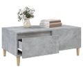 vidaXL Konferenčný stolík betónový sivý 90x50x36,5 cm spracované drevo