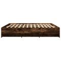 vidaXL Posteľný rám bez matraca dymový dub 200x200 cm kompozitné drevo