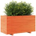 vidaXL Záhradný kvetináč voskovohnedý 90x40x49,5 cm masívna borovica
