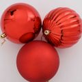 vidaXL Vianočná guľa sada XL 9 ks Červená Ø 15 cm Plast