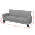 vidaXL Trojmiestna pohovka 180x65x76 cm bledosivá