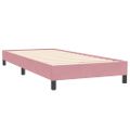 vidaXL Posteľný rám boxsping s matracom ružový 80x220 cm zamat