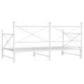 vidaXL Váľanda s kolieskom bez matraca Biela 100x200 cm Oceľ