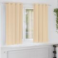 vidaXL Záclony na zatemnenie s krúžkami 2 ks Krémová 175 x 140 cm