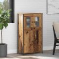 vidaXL Highboard Staré drevo 62 x 32 x 106,5 cm Kompozitné drevo