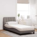 vidaXL Posteľ s matracom Hanko sivohnedá 90x190 cm látka