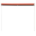 vidaXL Zaťahovacia markíza 250x150 cm oranžová a hnedá