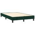 vidaXL Posteľný rám boxsping s matracom tmavozelený 120x200 cm zamat