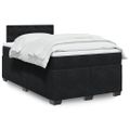vidaXL Posteľný rám boxspring s matracom čierny 120x200 cm zamat