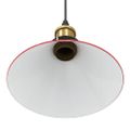 VidaXL Závesná lampa výškovo nastaviteľná E27 lesk červená Ø 22 cm kov