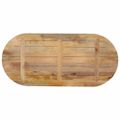 vidaXL Stolová doska 100x50x2,5 cm oválna masívny mangovník