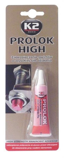 K2 Fixátor šroubových spojov PROLOK HIGH 6 ml červený