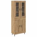 vidaXL Highboard 2 ks Remeselný dub 69,5 x 34 x 180 cm
