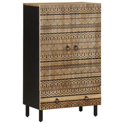 vidaXL Highboard 60x33,5x100 cm Masívne hrubé drevo Mango