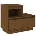 vidaXL Nočné stolíky 2 ks medovo-hnedé 60x34x51 cm borovicové drevo