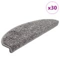vidaXL Schodové rohože 30 ks 65x21x4 cm sivé, polkruhové, veľké
